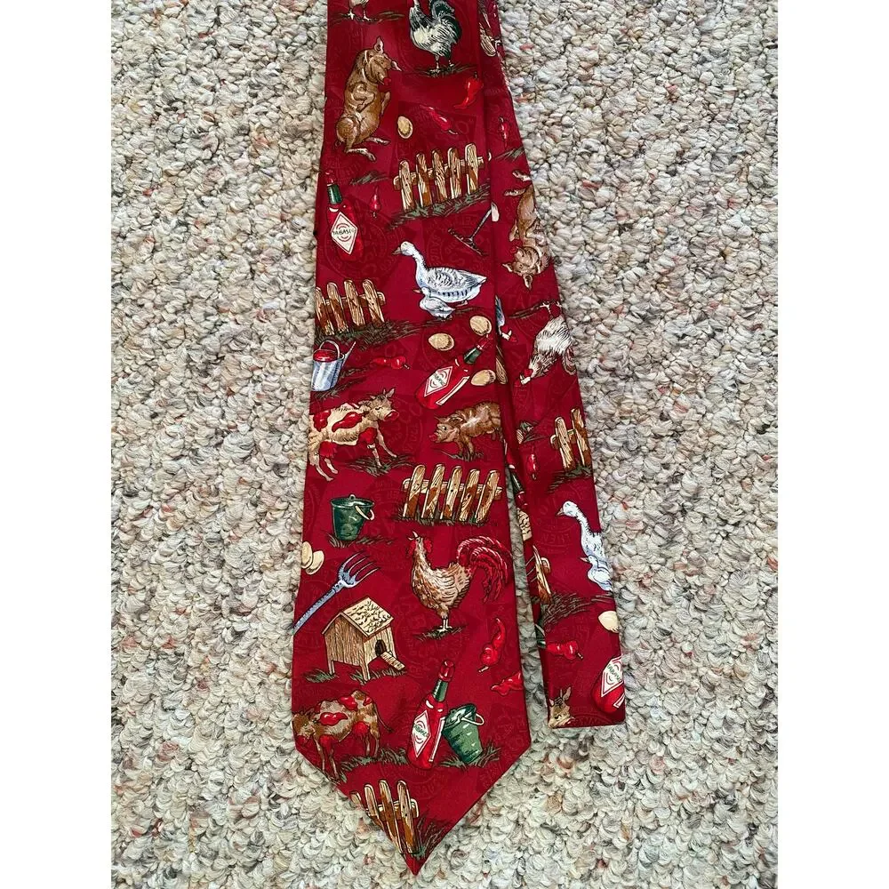 Tobasco Hot Sauce Farm Tie